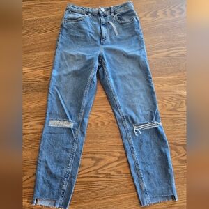 ASOS NWT High Waist Slim Mom Jeans New Distressed 28